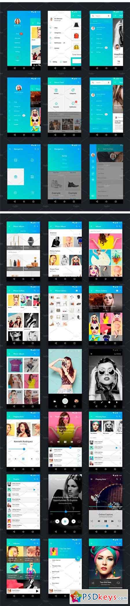 Material Theme UX UI Kit 1781595