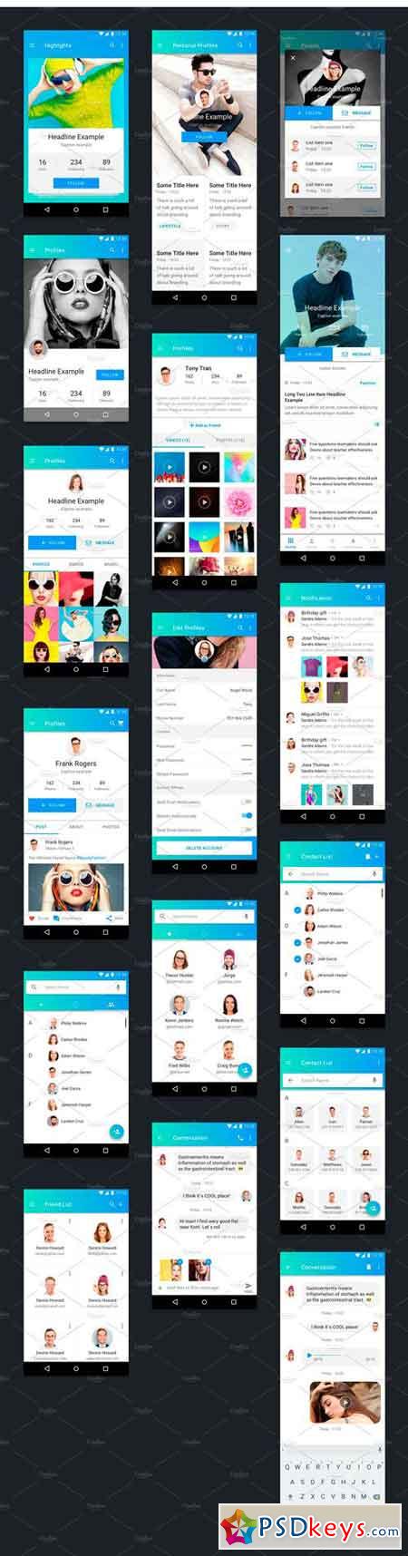 Material Theme UX UI Kit 1781595