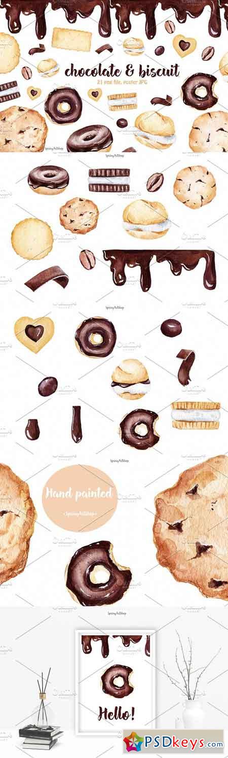 Chocolate & Biscuits clipart 1847158