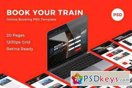 Book Your Train - Online Booking PSD Template 11431825