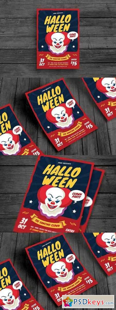 Halloween Horror Clown Festival Flyer