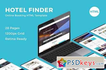 Hotel Finder - Online Booking HTML Website Template 15407414