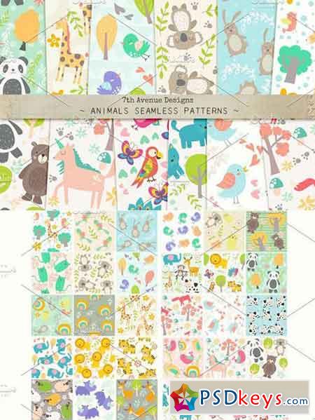 Animals Seamless Patterns 270727