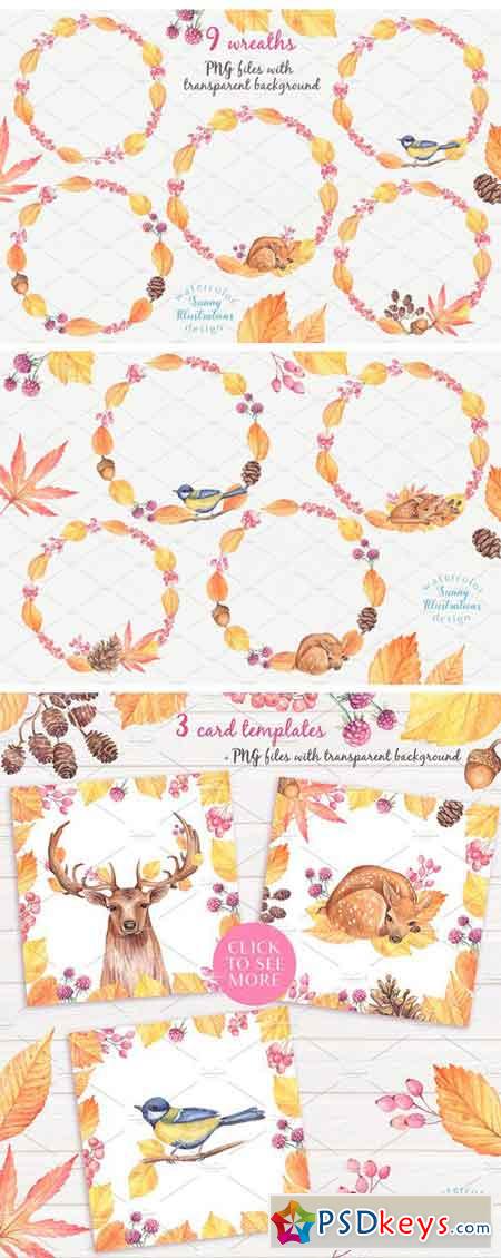 Happy Autumn-Watercolor Set 1779378