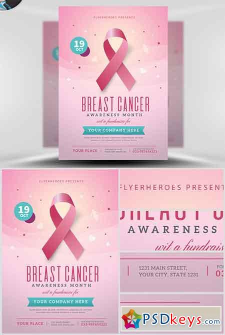 Breast Cancer Awareness Month Flyer Template