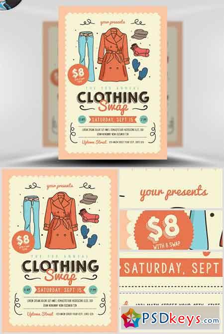Community Clothing Swap Flyer Template