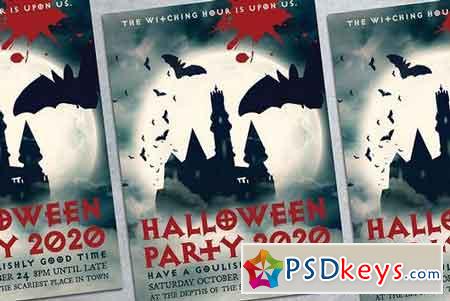 Halloween Party Poster Mockup 1834325