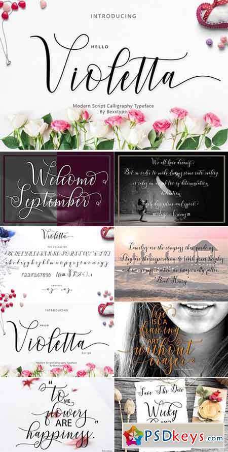 Hello Violetta script font 1807098