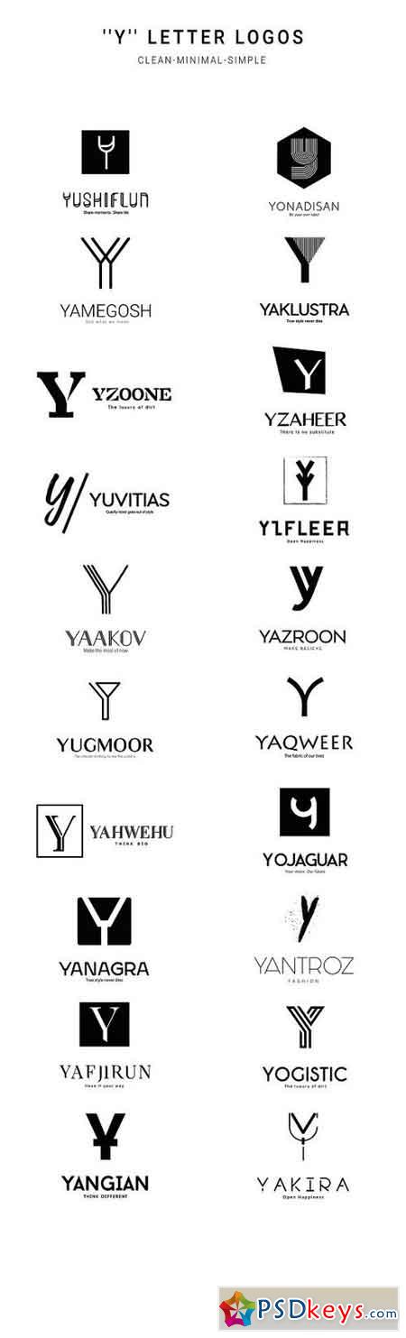 20 Y Letter Alphabetic Logos 1327337