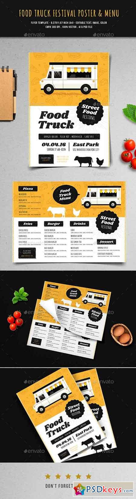 Food Truck Festival Flyer & Menu 20703783