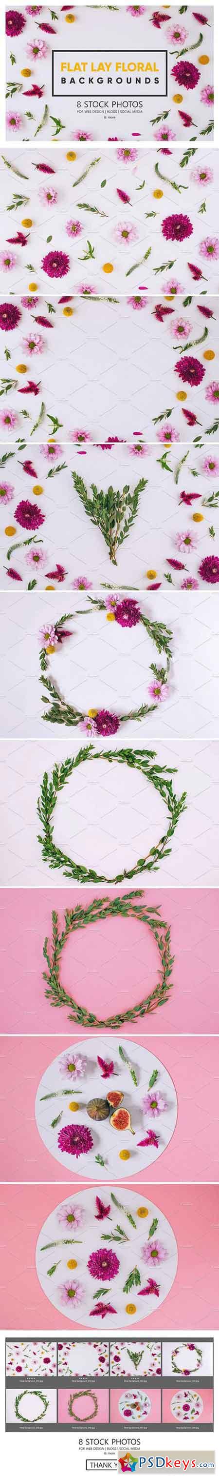 Flat lay floral Stock Photo 1815600