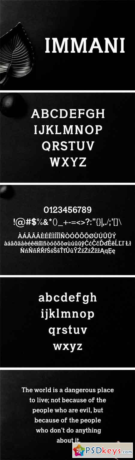 Immani 2 Font Family Pack 1867012