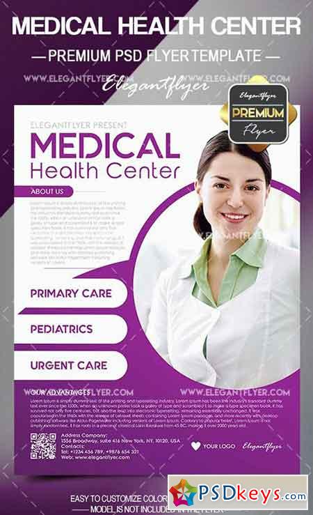 Medical Health Center  Flyer PSD Template + Facebook Cover