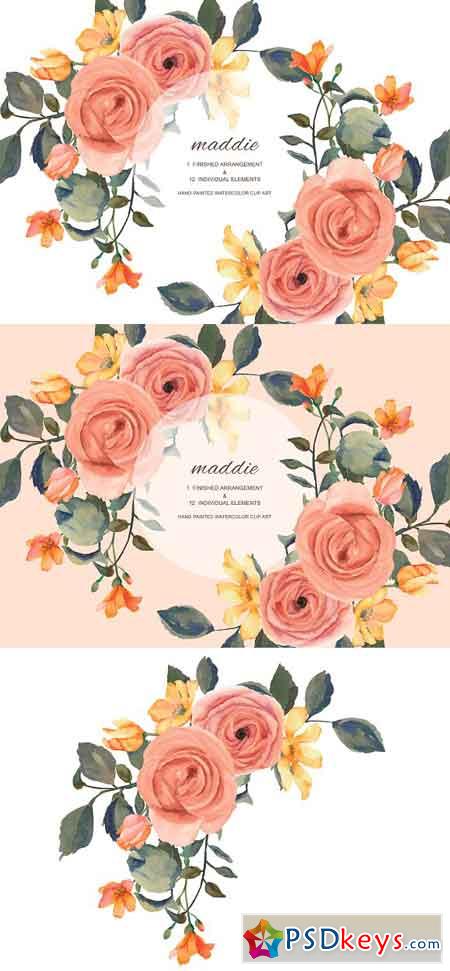 Watercolor Floral Clipart 1897139