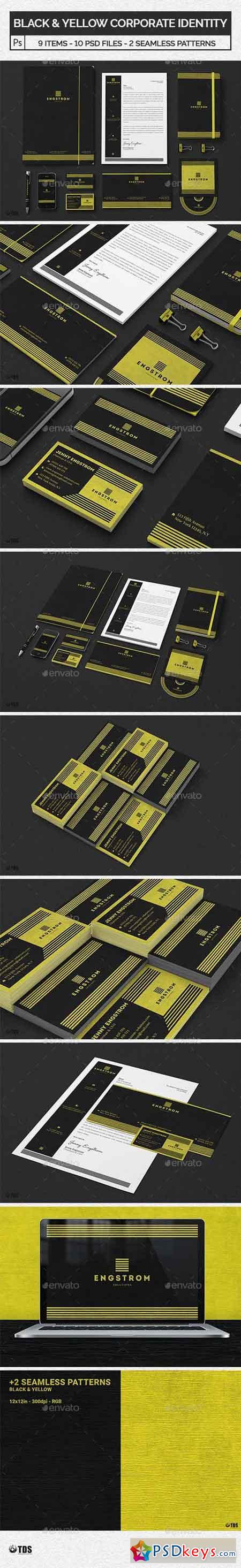 Black and Yellow Corporate Identity Template 20738613