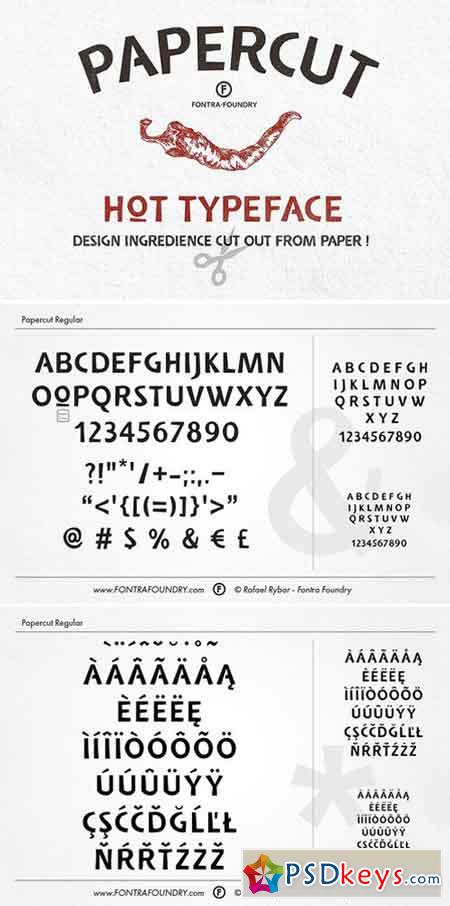 Papercut Regular Typeface 1825535