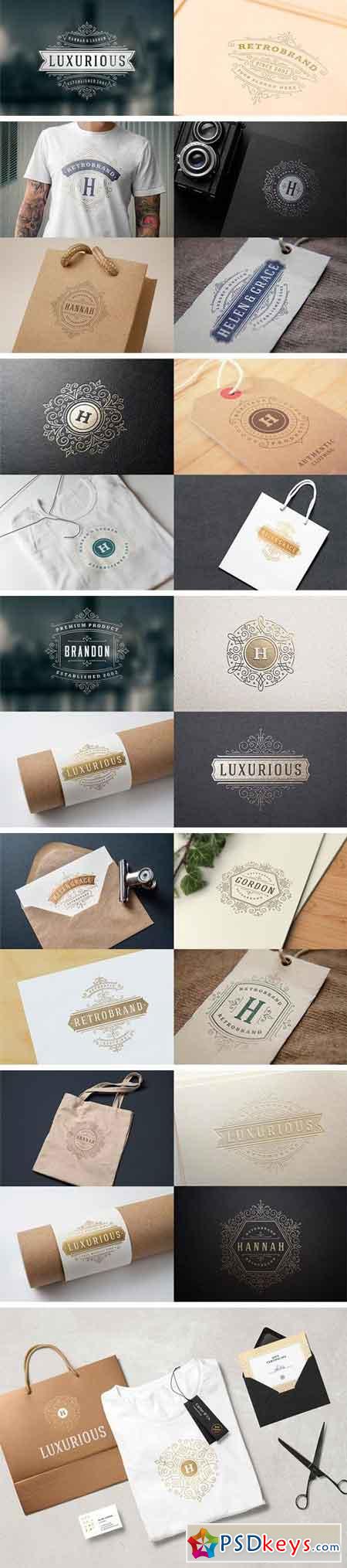 250 Ornaments Logos & Monograms 1883280 » Free Download Photoshop ...