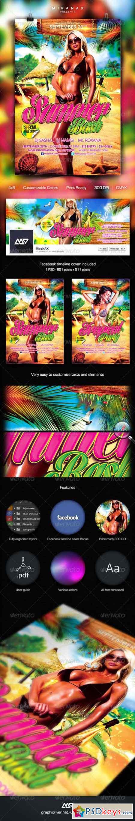 Beach Party Flyer Template 4287408