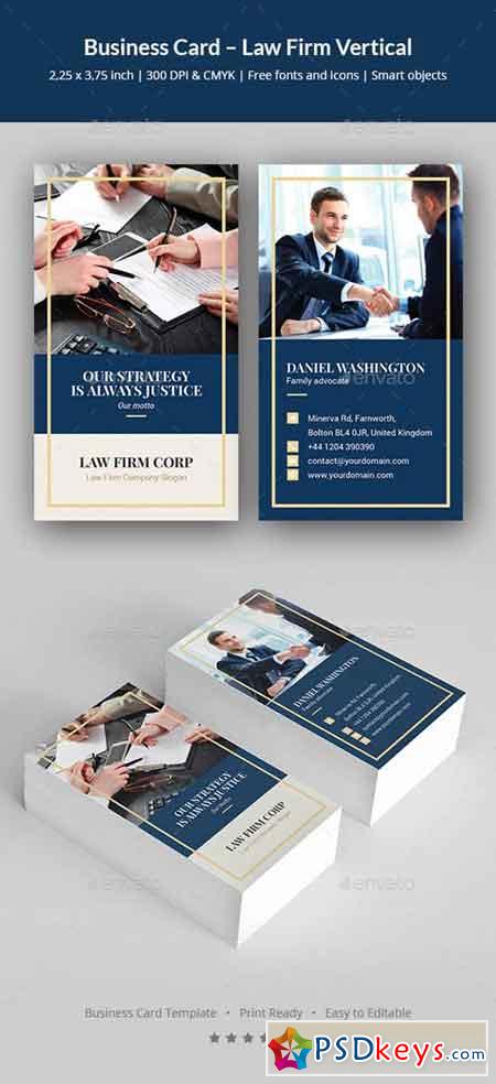 Business Card  Law Firm Vertical 20708432