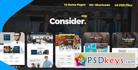 Consider - Consulting,Finance, Business Agency PSD Template 20377155