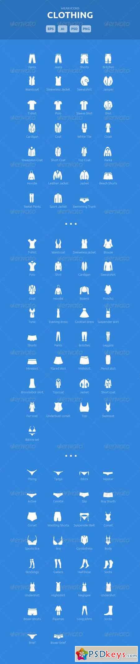 Wear Icons - Clothing Vector Pack 5578044