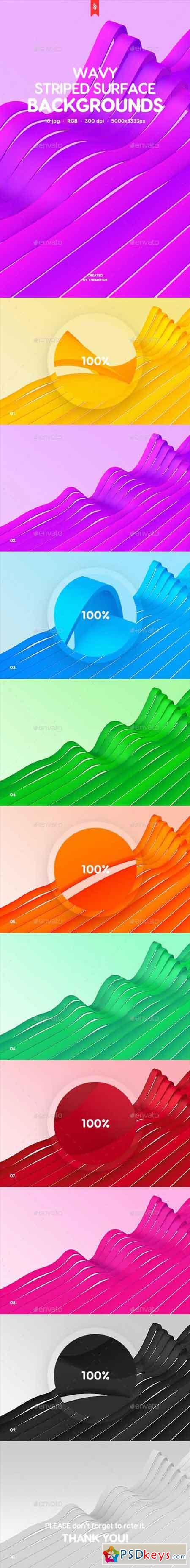 Wavy Striped Surface Backgrounds 20740358