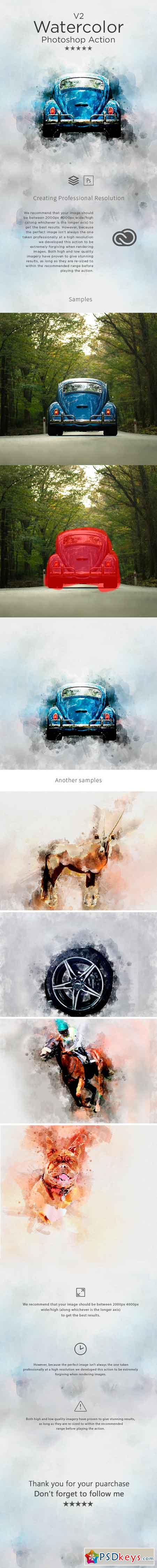 Watercolor V.2 Photoshop Action 20682494