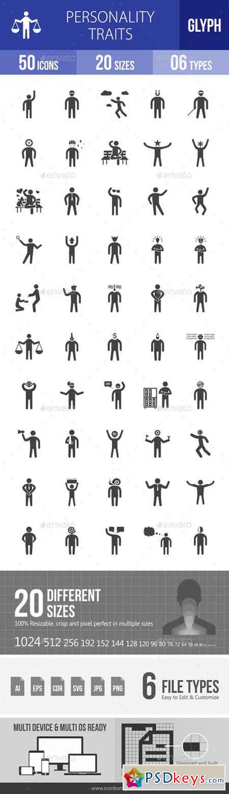 Personality Traits Glyph Icons 19327696