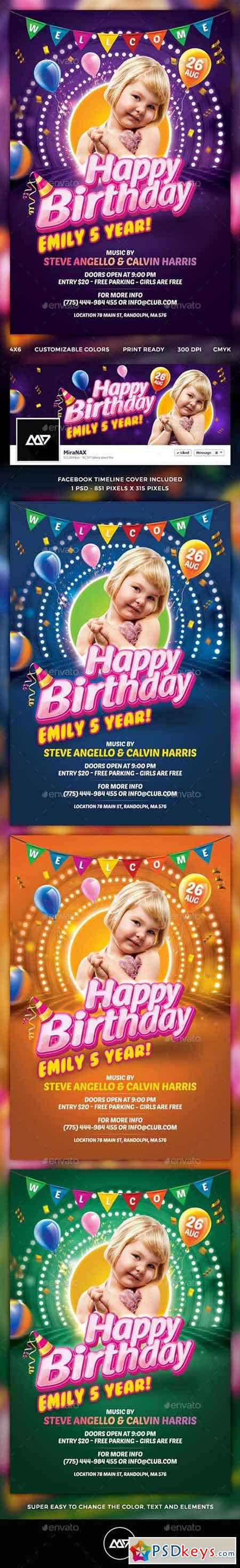 Kids Birthday Flyer 12279252