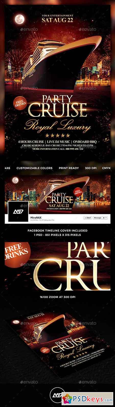 Cruise Party Flyer Template 12121840