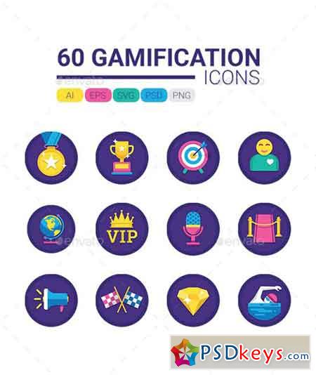 60 Gamification Icons 20705541