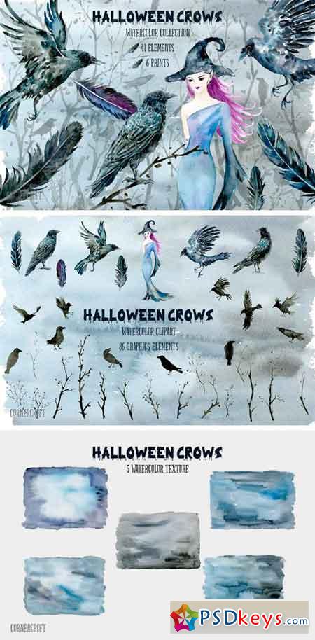 Halloween Crows & Witch 1923558