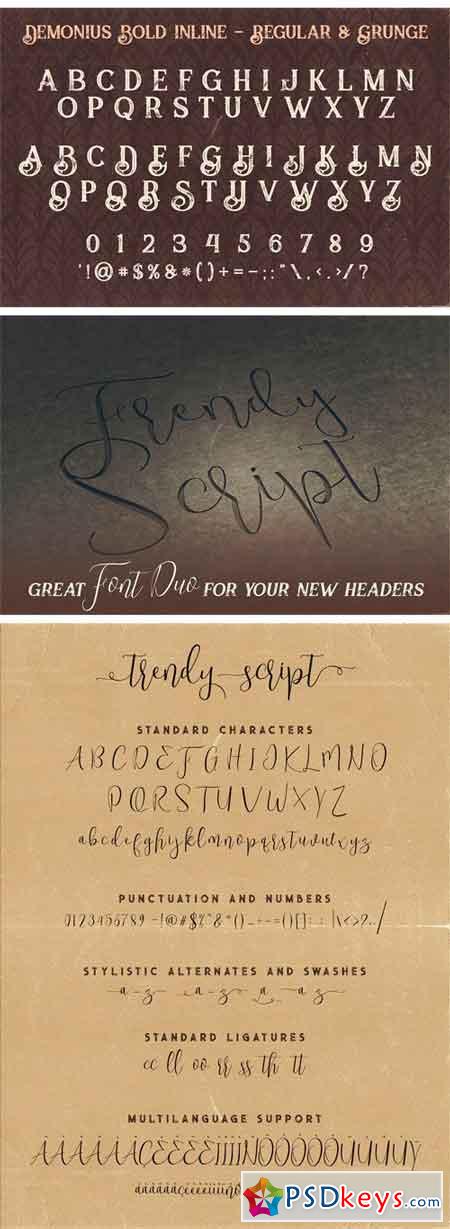 Trendy Script Font Duo 1937067