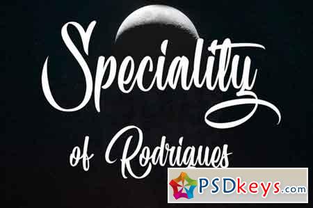 Speciality of Rodrigues Font