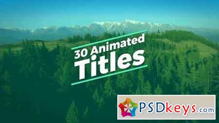 30 Animated Titles 1888755 - After Effects Projects