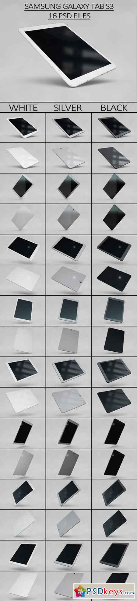 Samsung Galaxy Tab S3 MockUp BUNDLE