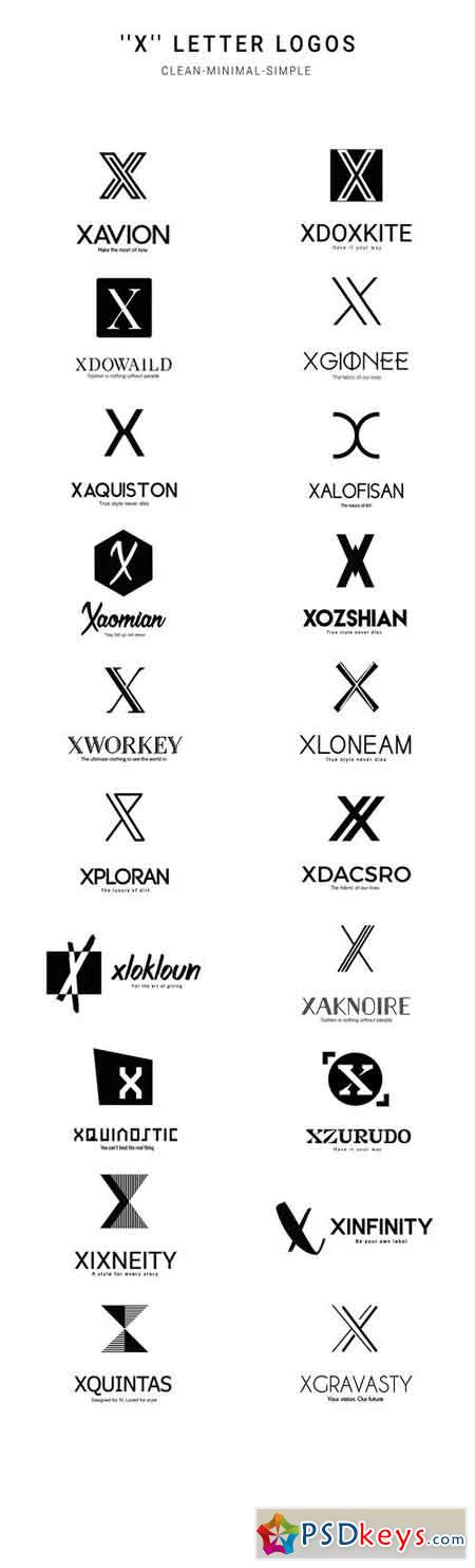 20 X Letter Alphabetic Logos 1327233