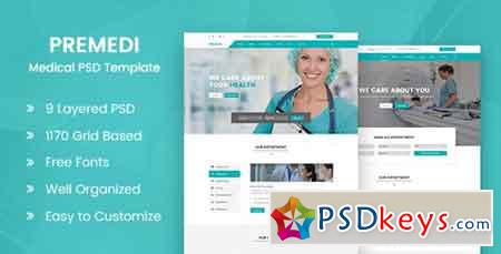 PreMedi - Hospital And Medical Multipurpose PSD Template 20483608