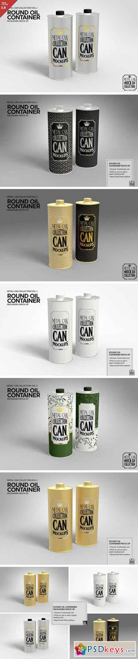 Round Oil Container Mock Up 1926140