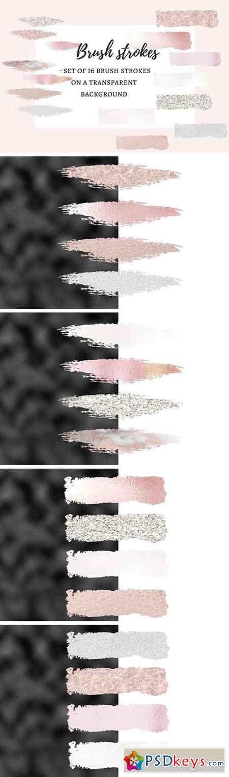 16 Brush strokes clipart 1909054