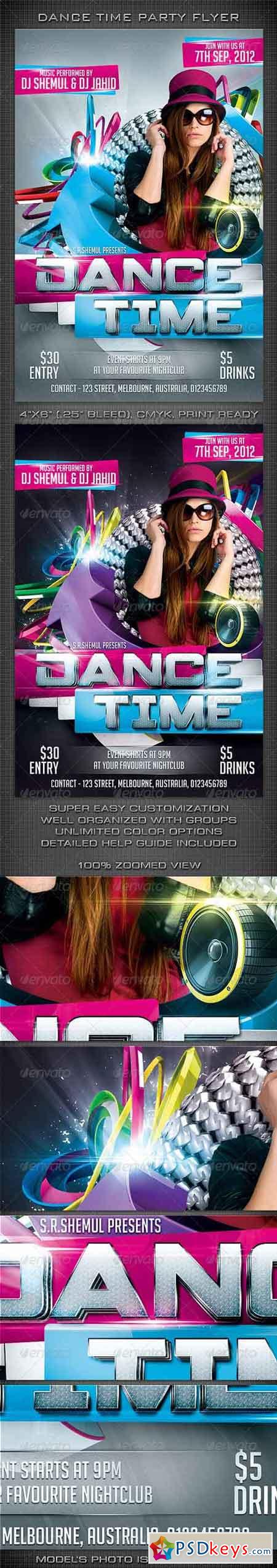 Dance Time Flyer Template 2937741