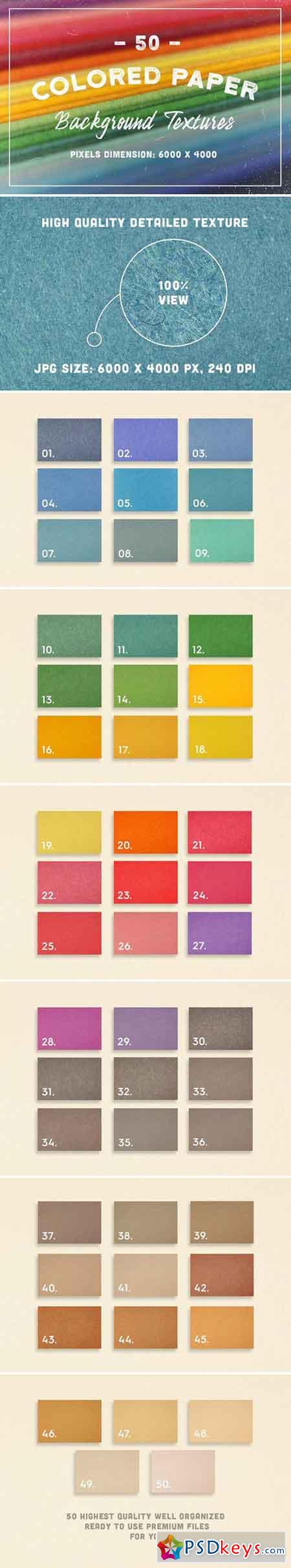 50 Colored Paper Background Textures 1926803