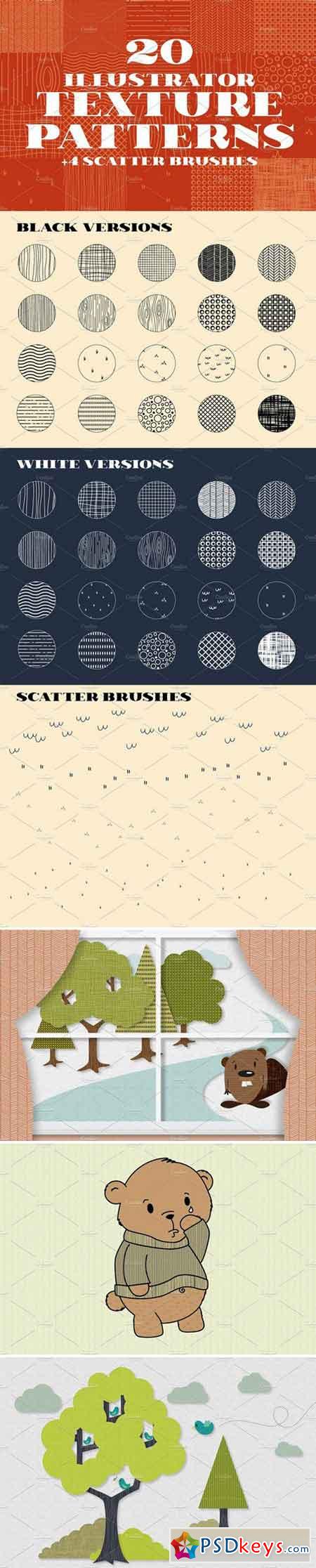 20 Illustrator Texture Patterns 1906882