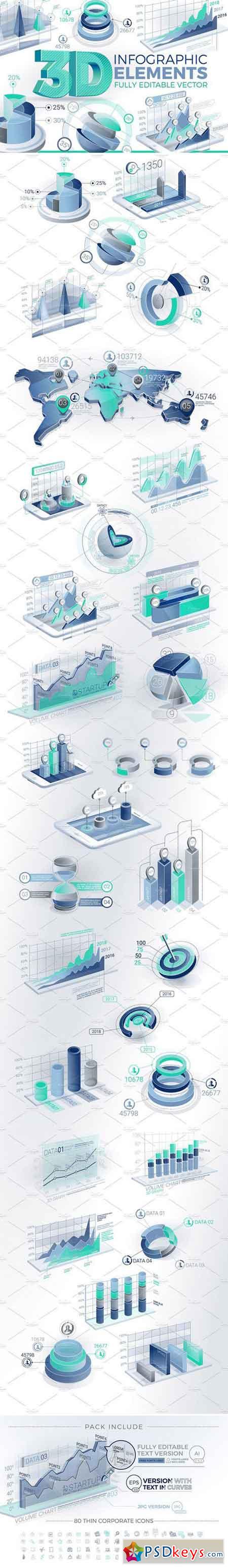 3D Corporate Infographic Elements 1910205