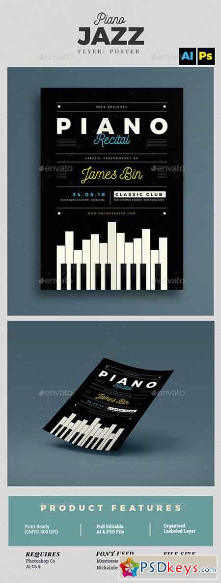 Piano Recital Flyer Template 15572960