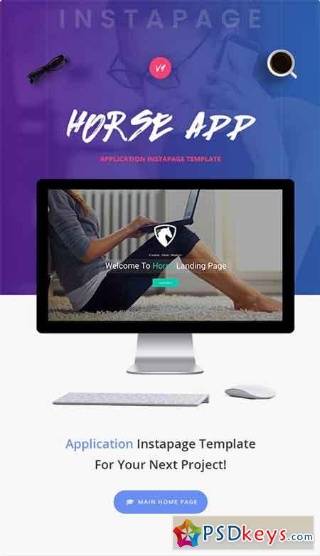 Horse App - Application Instapage Template 20622298