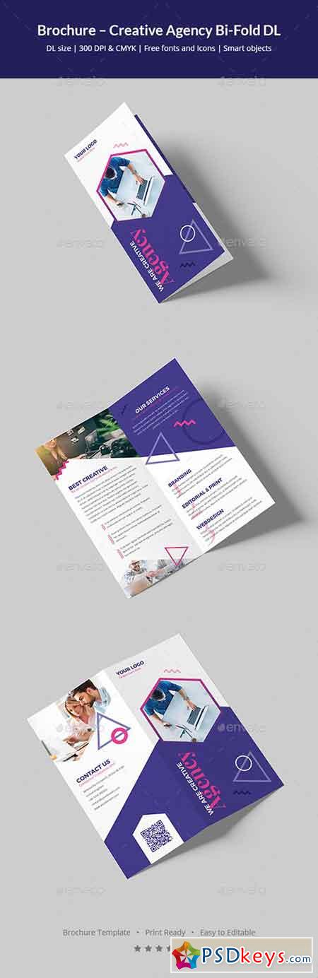 Brochure  Creative Agency Bi-Fold DL 20777648