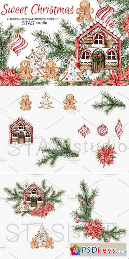 Watercolor Christmas Clipart 1626304
