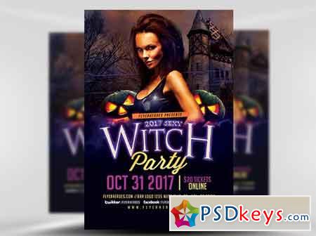 The Witches Are Out Party Flyer Template