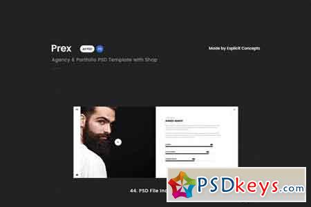 Prex Creative Agency & Portfolio PSD Template 20433627